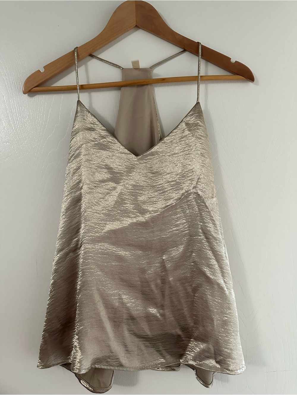 Satin Cami in Shimmering Champagne